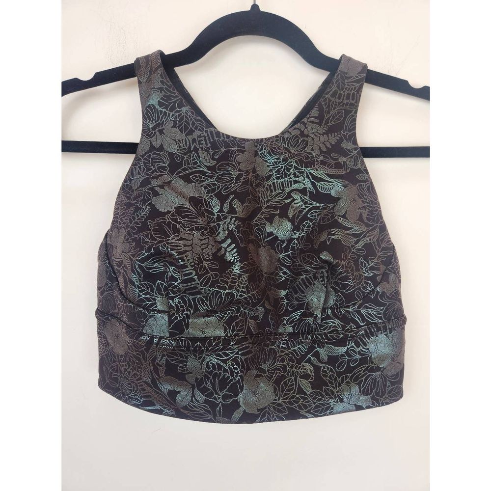 Lululemon Wunder Train Longline Sports Bra High Neck Black Size 6